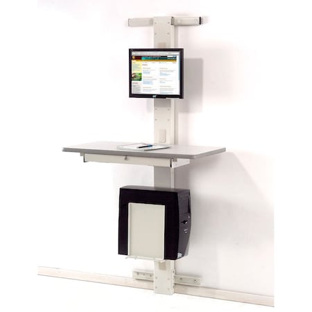 Global Industrial 72inH Wall Mount Unit with VESA Mount, Beige 239140BG